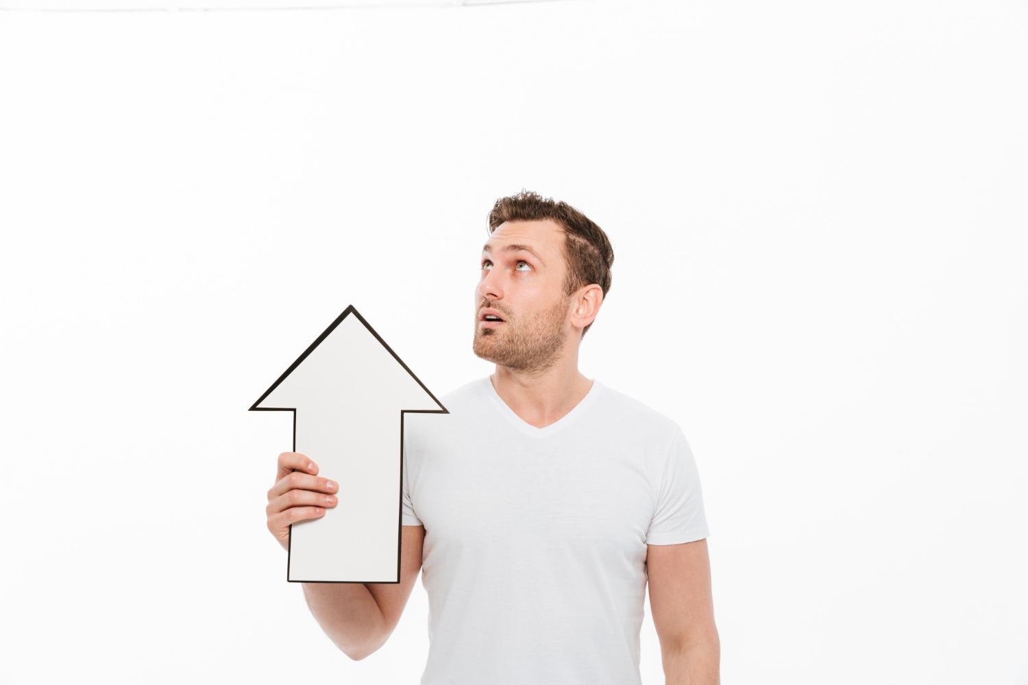 man thinking about scaling his venture upward