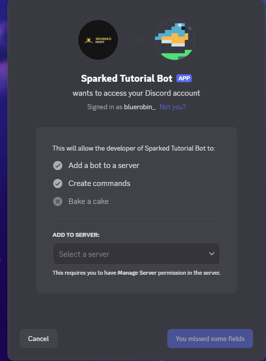 Inviting the Discord bot