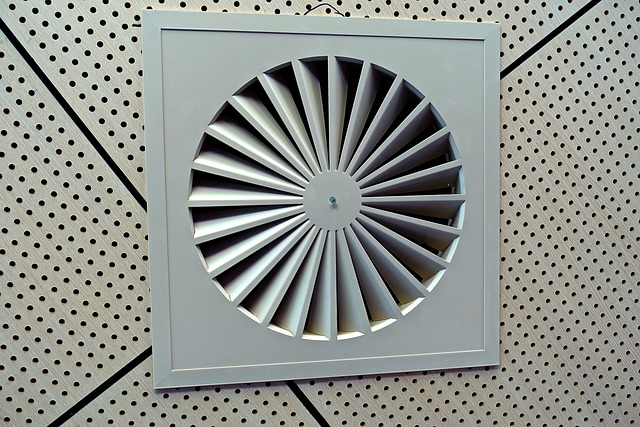 An image of an exhaust fan in the ceiling.