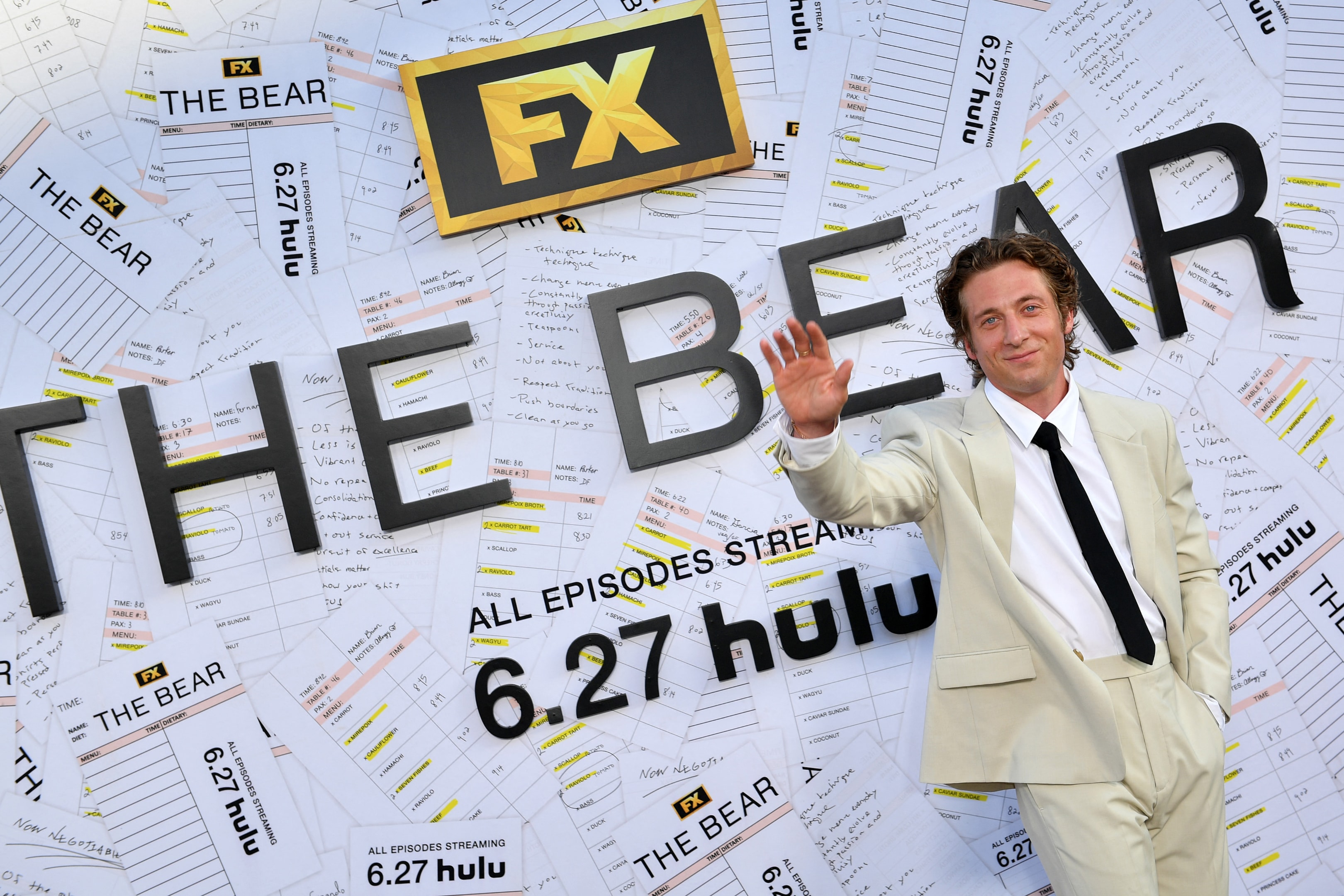 Jeremy Allen White attends the premiere for season 3 of "The Bear" at the El Capitan Theatre in Hollywood, California, June 25, 2024.