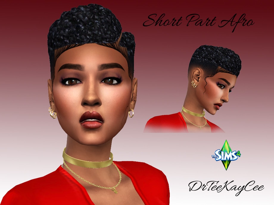 Short Parted Afro
