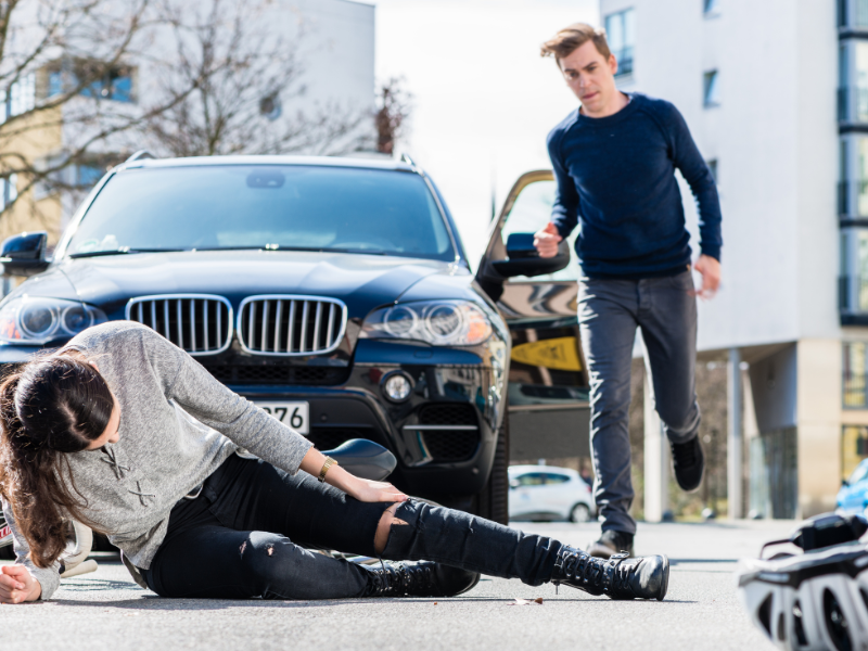 Image of a person injured after an accident.