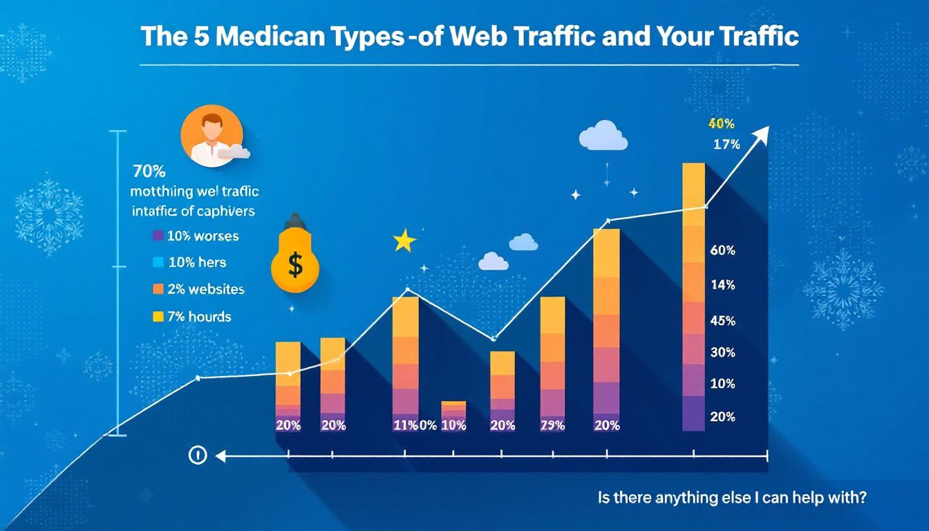 Gráfico que representa los diferentes tipos de tráfico web y su impacto en un sitio web.