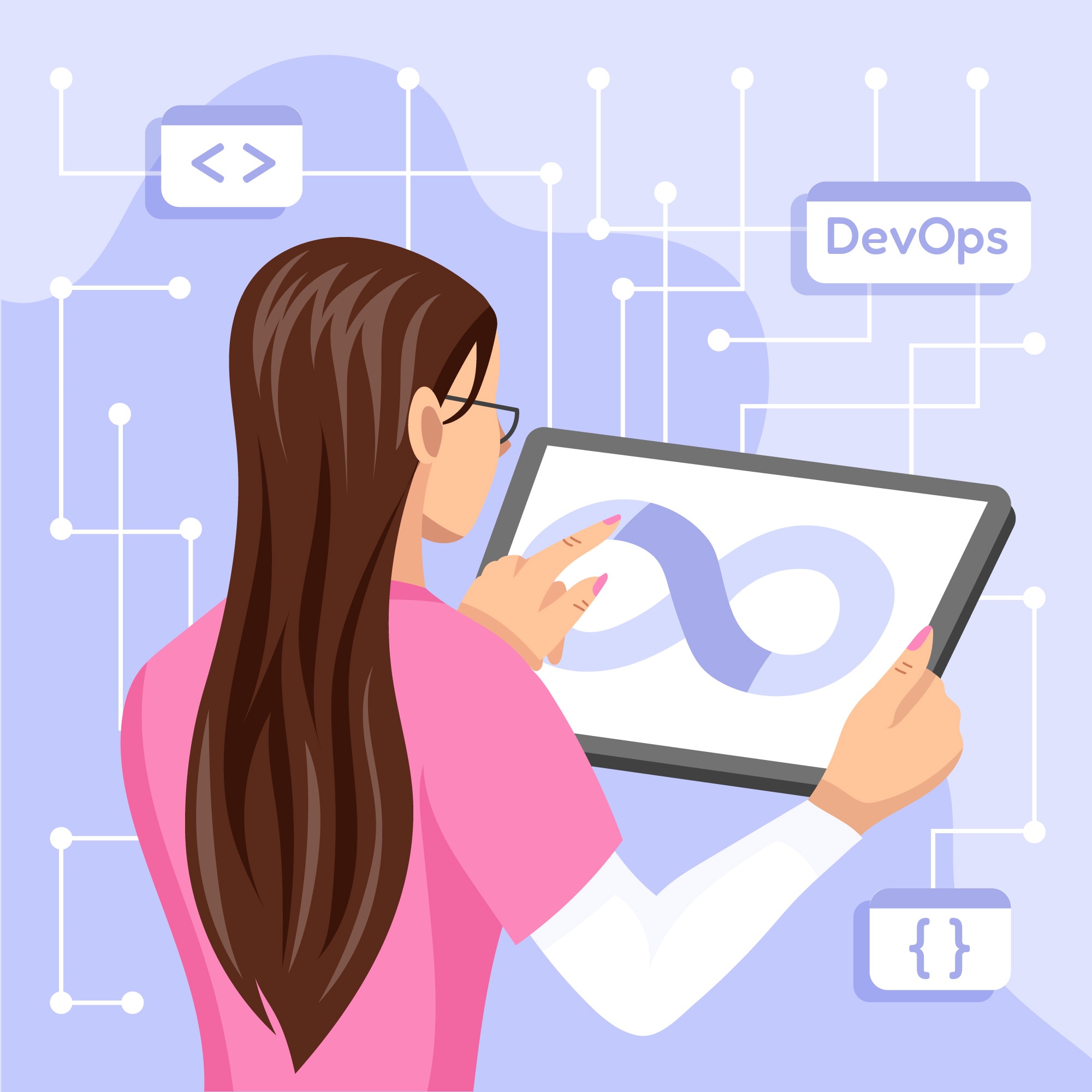 The infinity symbol, often used to represent DevOps