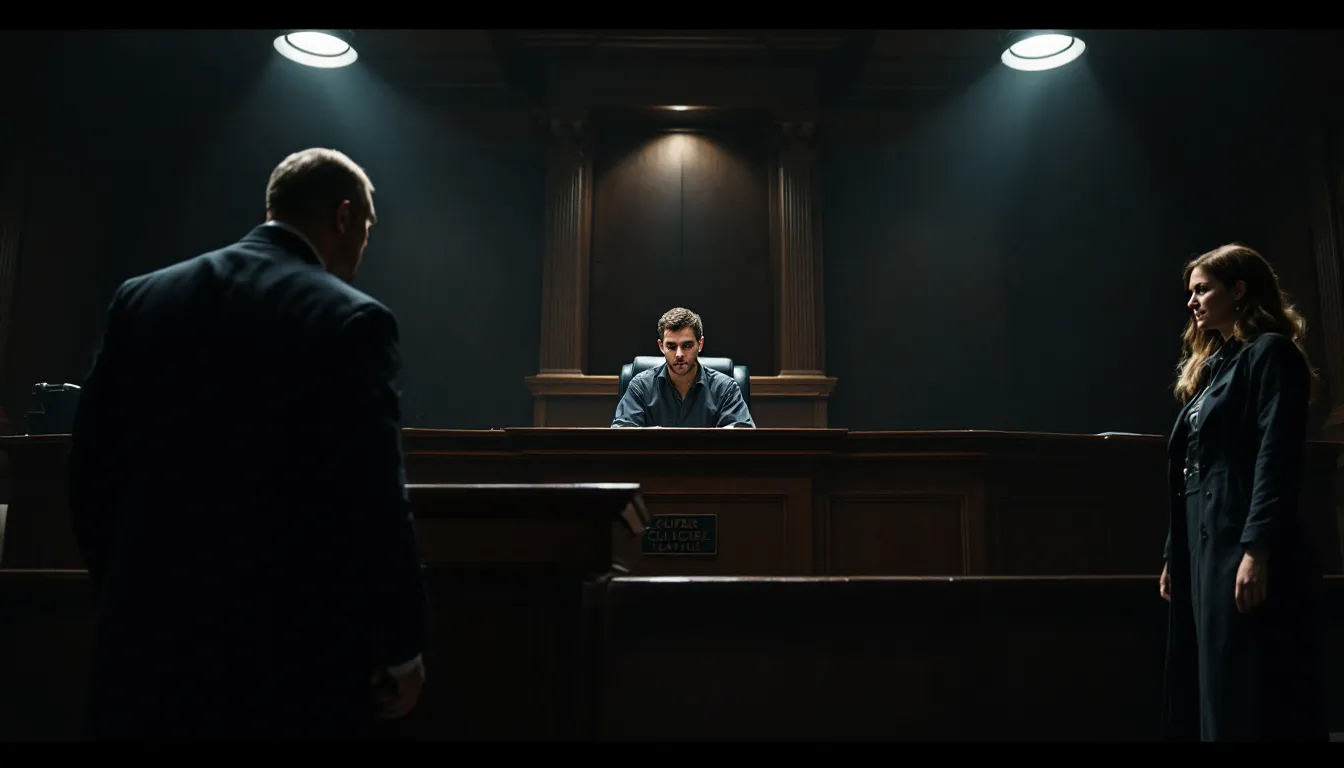 A courtroom setting where a judge discusses the impact of drug rehab on legal outcomes.