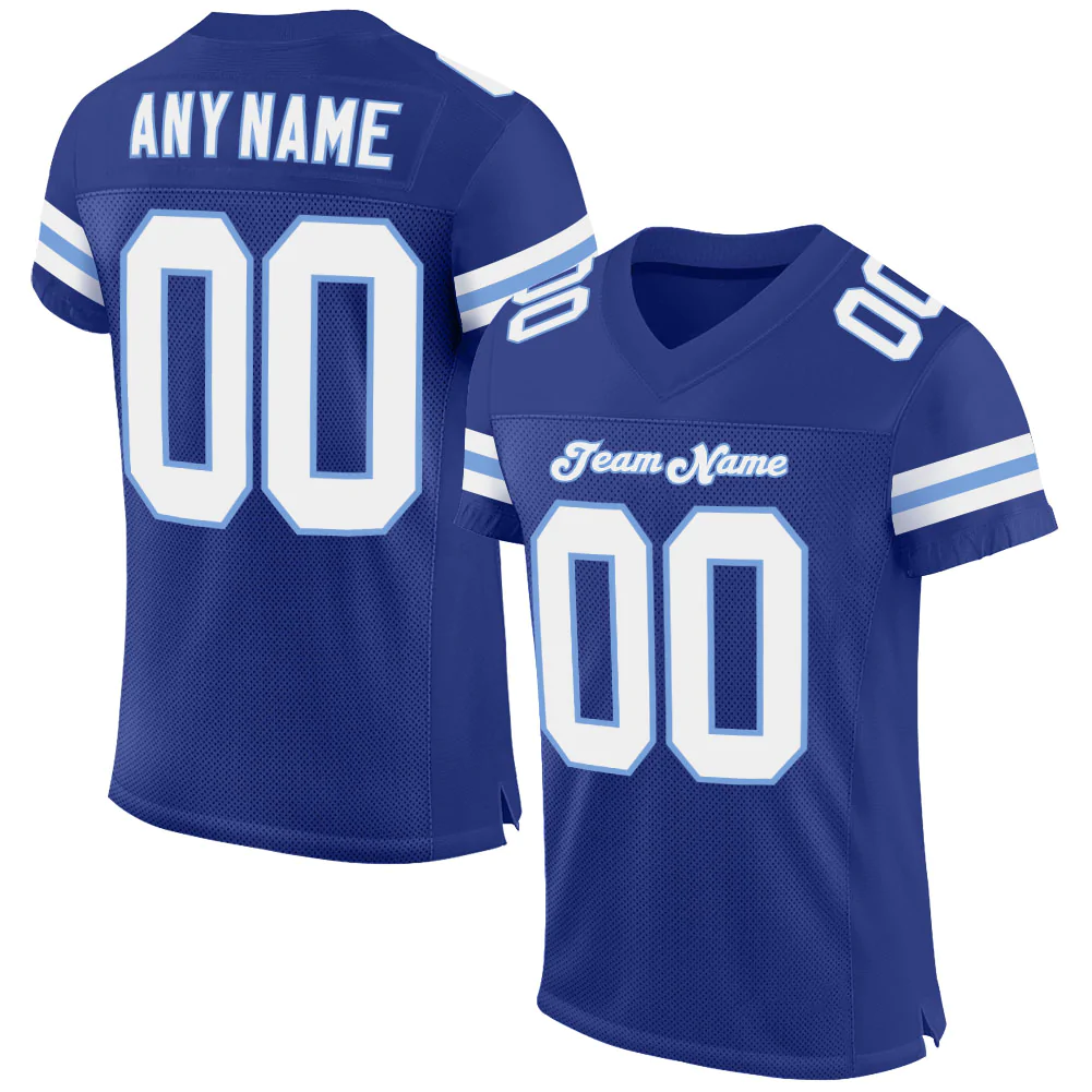 Personalized sports jersey make good football gifts on Senior Night.