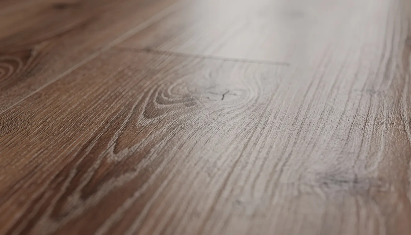 A close-up view of wood-grain textured hardwood flooring showcases its realistic detail and beauty, highlighting the intricate patterns and colors that make it a popular choice among homeowners. This hardwood flooring solution from Armstrong Flooring in Pittsburgh offers both style and durability for any room in the home.