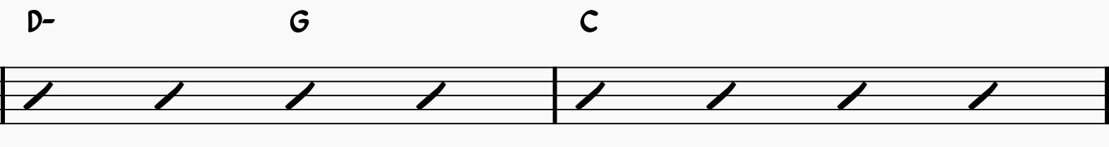 ii-V-I in the Key of C with D-, G, and C chords