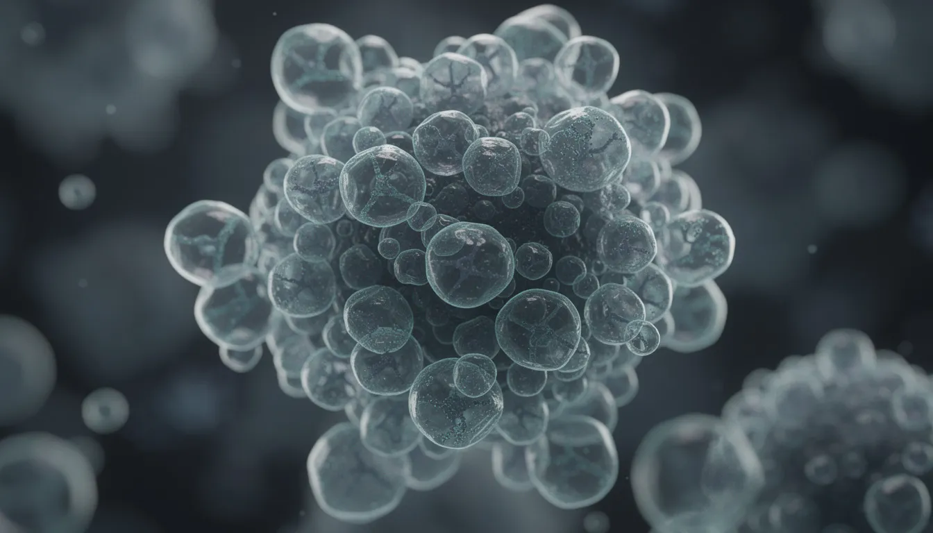 The image presents a microscopic view of adult stem cells, highlighting their characteristic undifferentiated appearance. These cells, integral to regenerative medicine, showcase the potential for tissue repair and maintenance in various adult tissues.