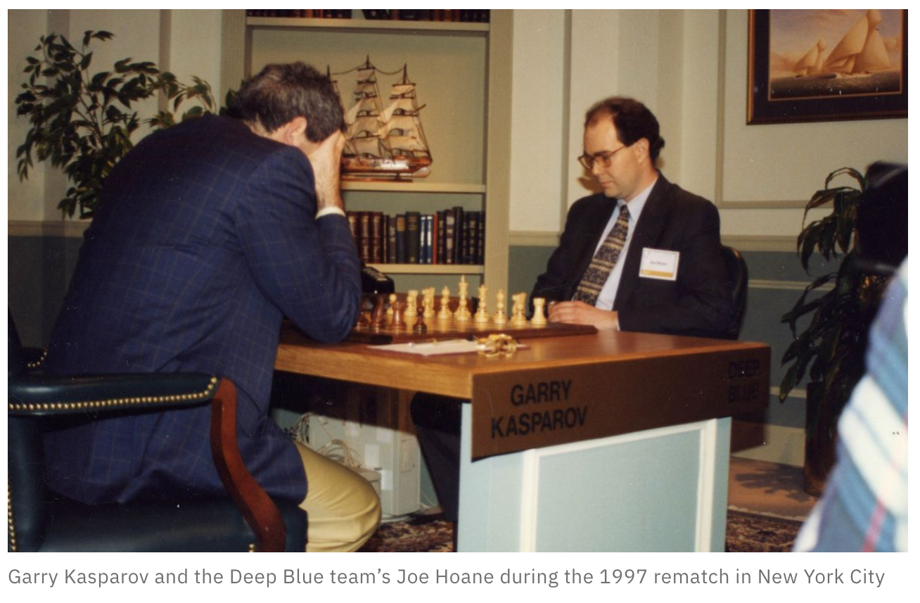 IBM Deep Blue beating a chess master