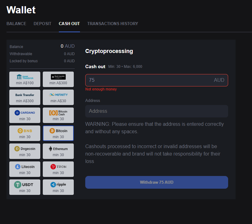 Skycrown Casino withdrawals