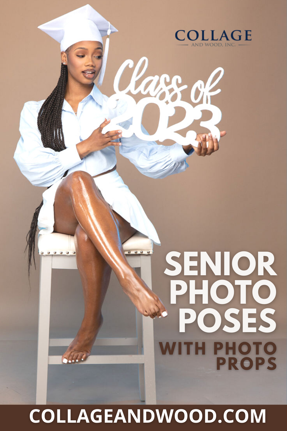 This article is for you if you're looking for senior picture ideas - take amazing photos like this young lady with our class of 2023 sign!
