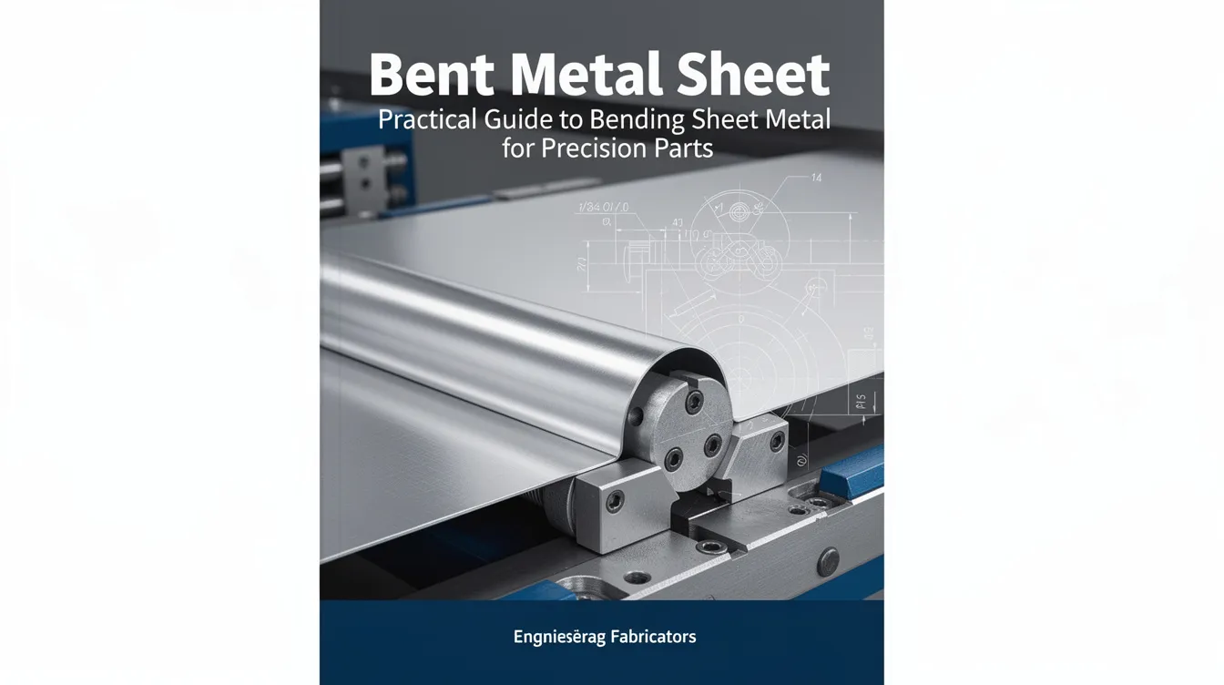 The image depicts a practical guide showcasing various methods for bending sheet metal, including techniques like air bending and bottom bending, with a focus on achieving tight tolerances and precise bend angles. It features examples of bent sheet metal parts made from materials such as mild steel and stainless steel, highlighting the importance of consistent thickness and dimensional accuracy in the bending process.