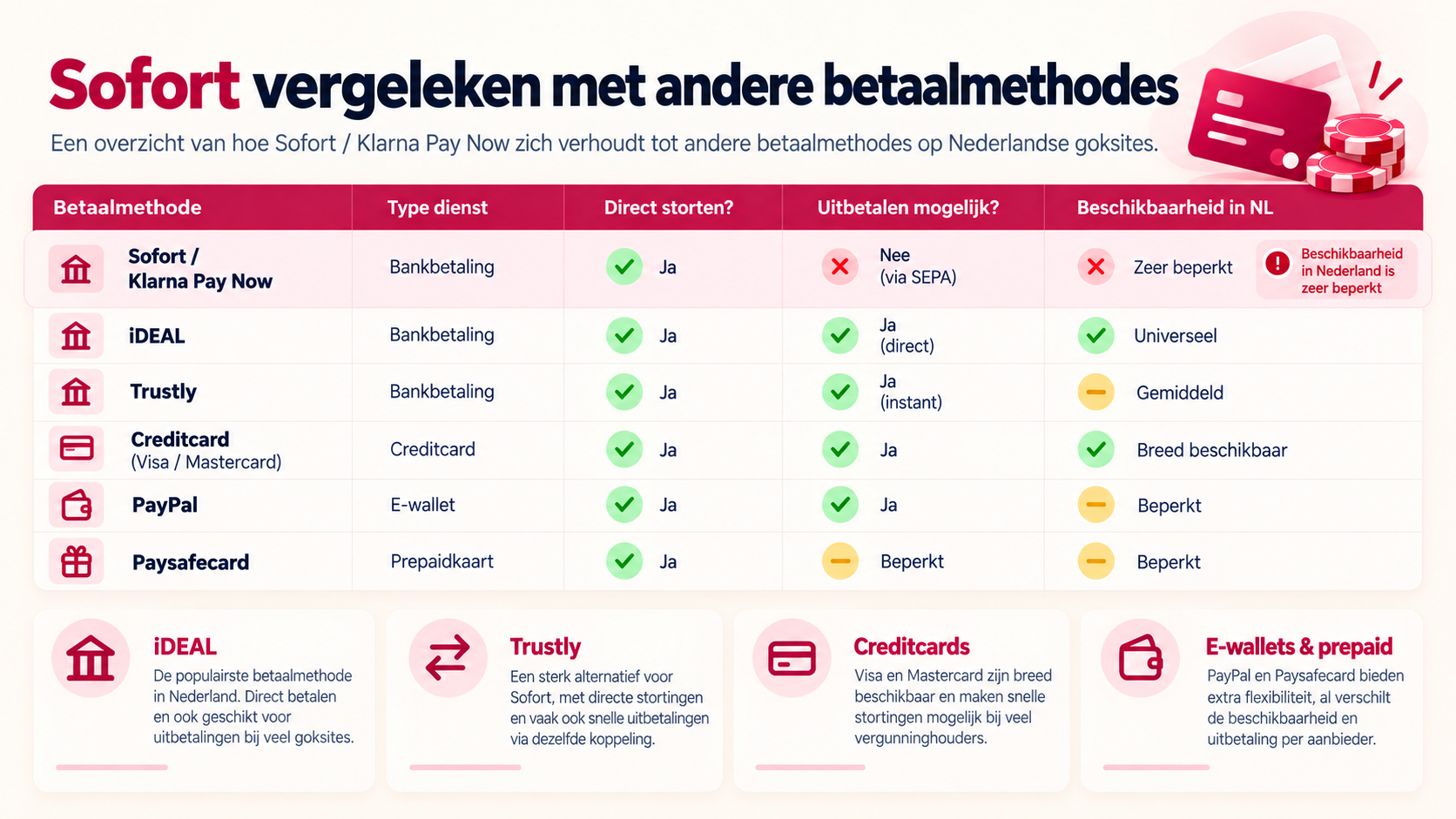 Stappenplan voor een casinostorting via Klarna Pay Now, från betaalmethode kiezen till betaling bevestigen.