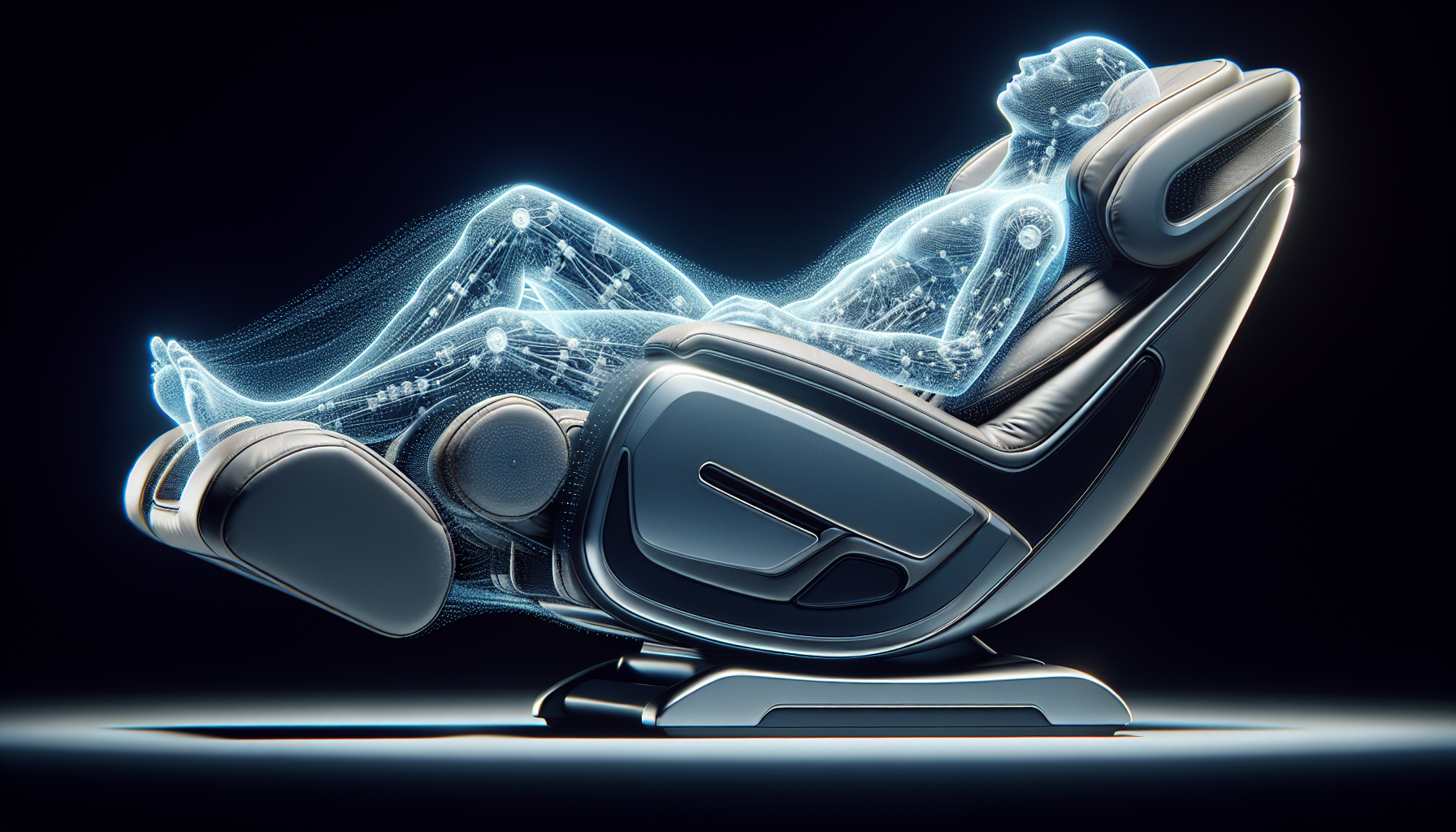 Illustration of zero gravity recline feature in a Shiatsu massage chair