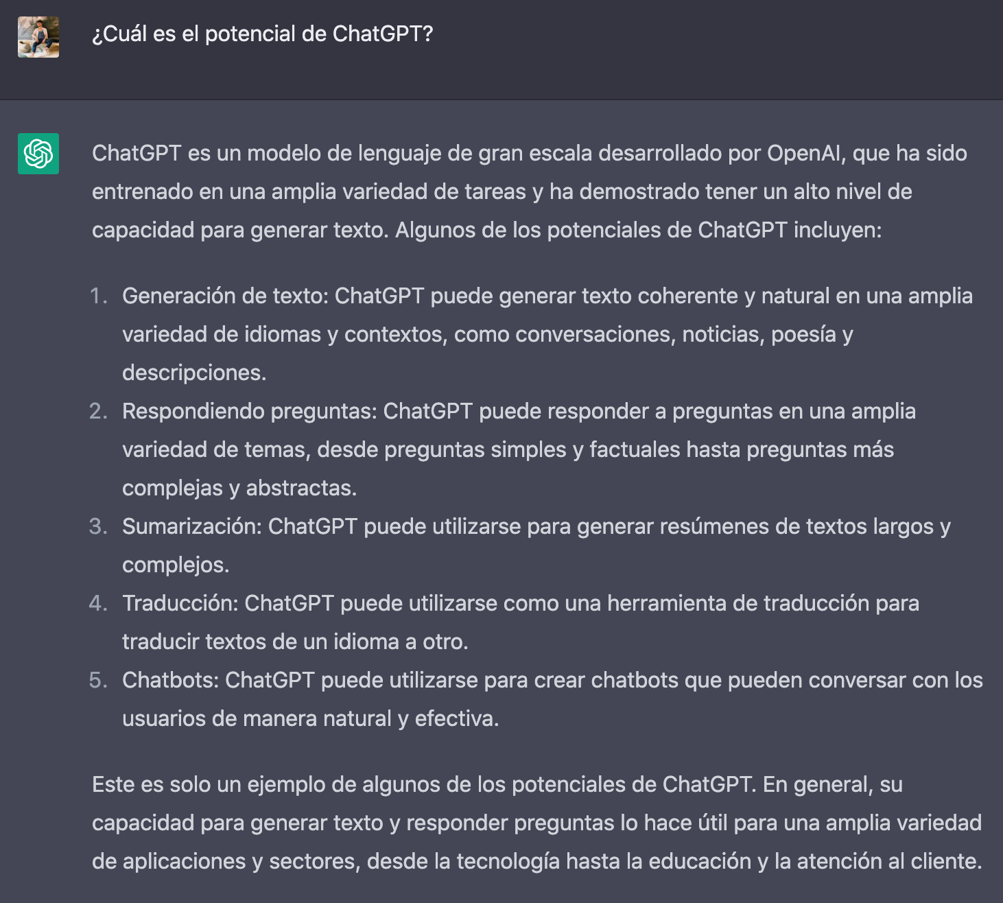 El potencial de ChatGPT.