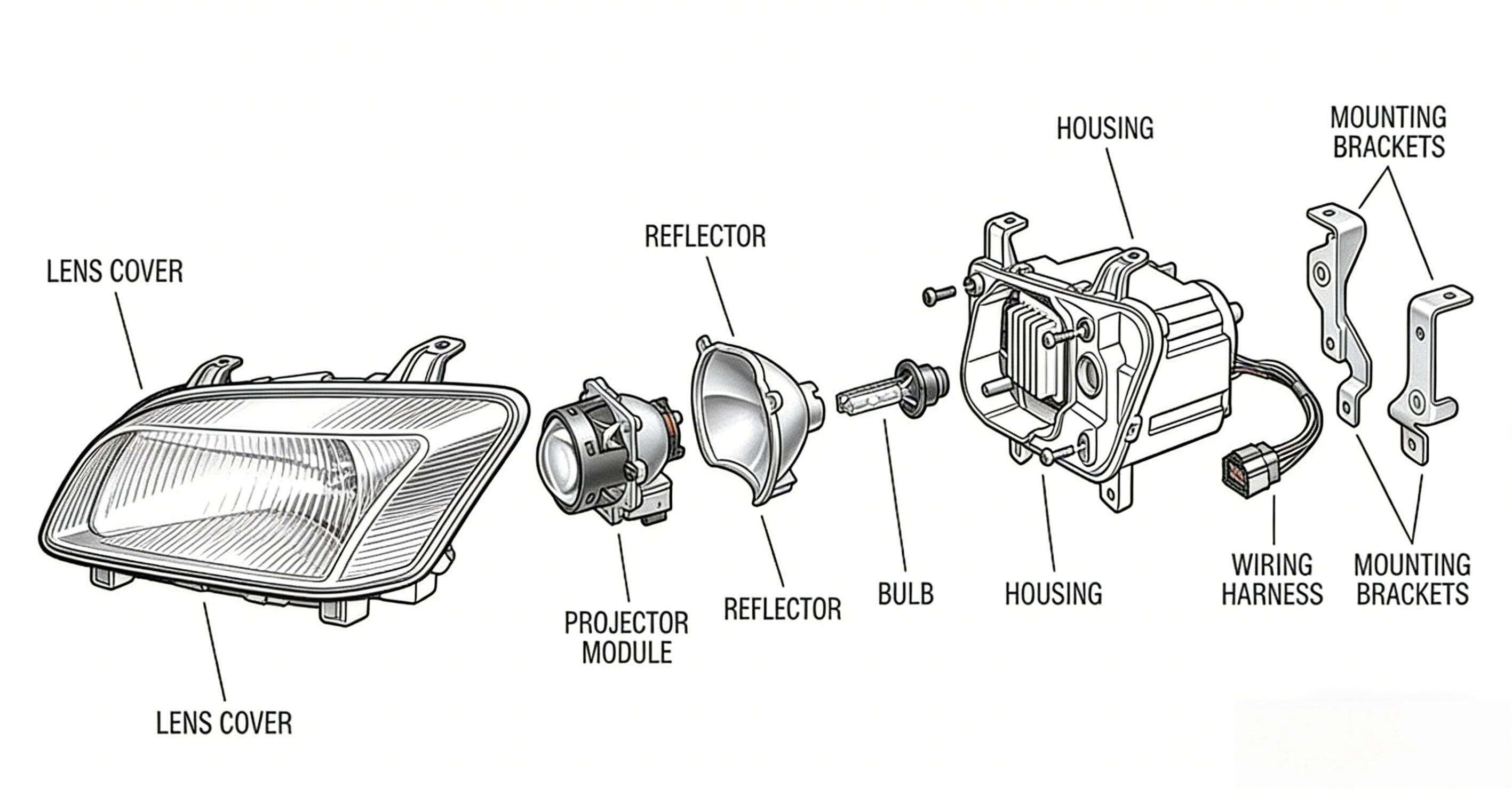 Headlight parts