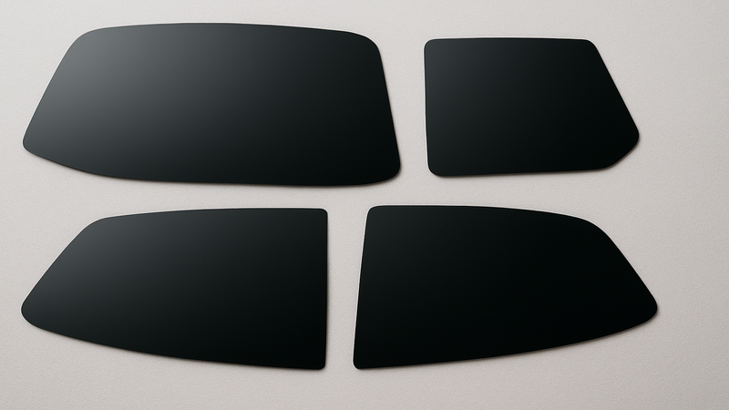 Pre-cut window tints made with advanced nano-ceramic particles add durability to car windows. 