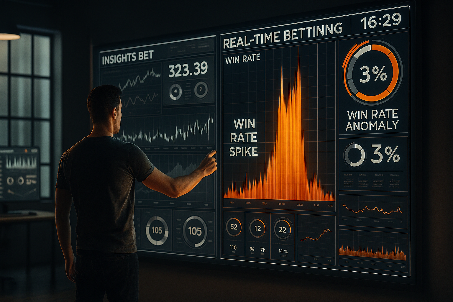 "InsightsBet dashboard interface with odds movement, public betting, and casino ratings visualized"