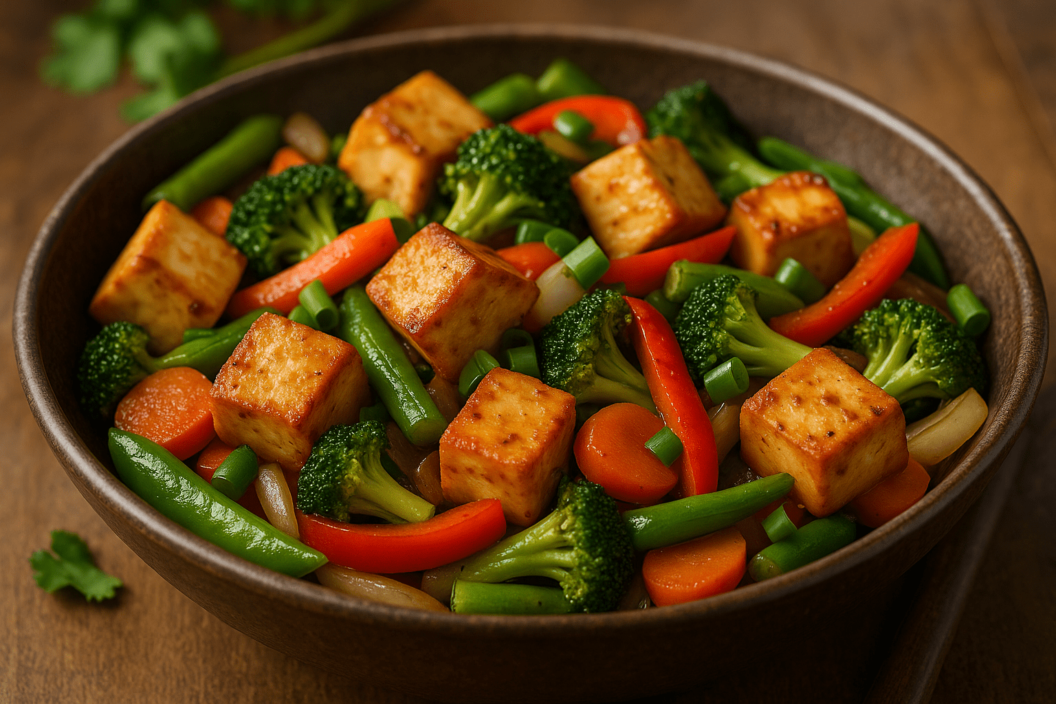 Stir Fried Tofu or Vegetable Stir Fry as Low Calorie Indian Foods