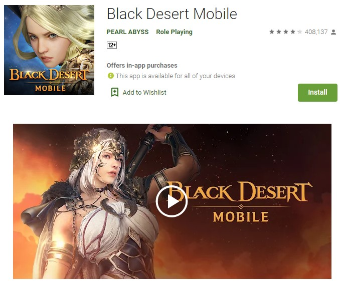 3.) Black Desert Mobile