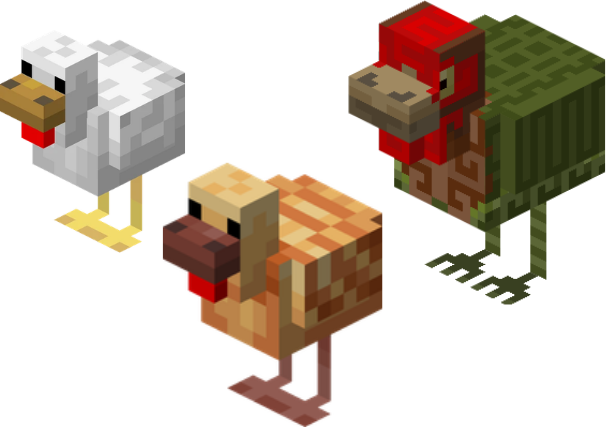 Chickens in Minecraft