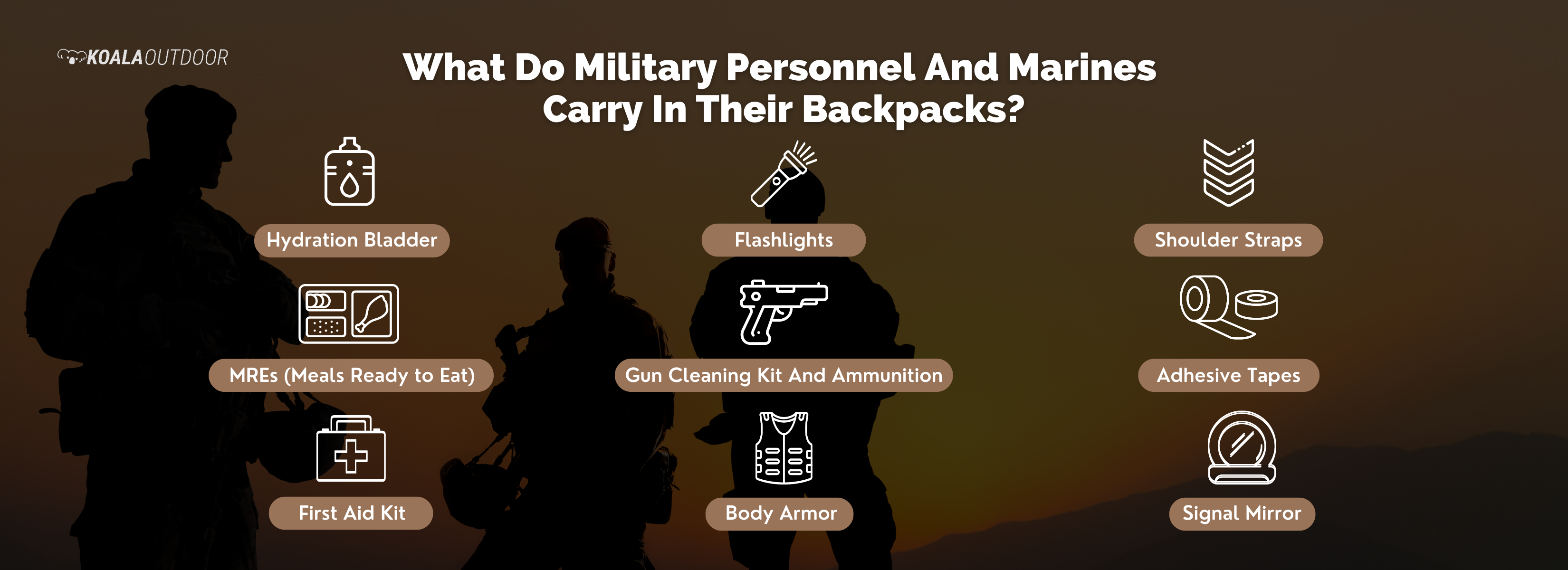 What Do Soldiers And Marines Carry In Their Backpacks?