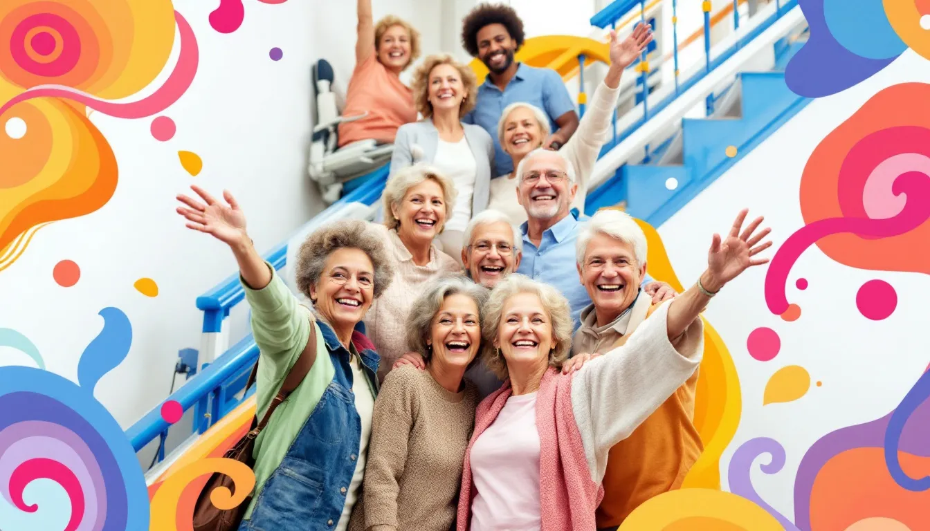 A person discussing financial assistance options for stair lifts.