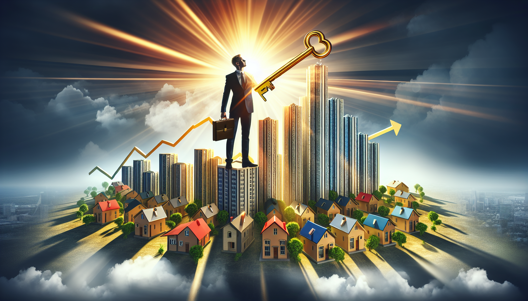 Illustration of real estate investor expanding portfolio with DSCR loans