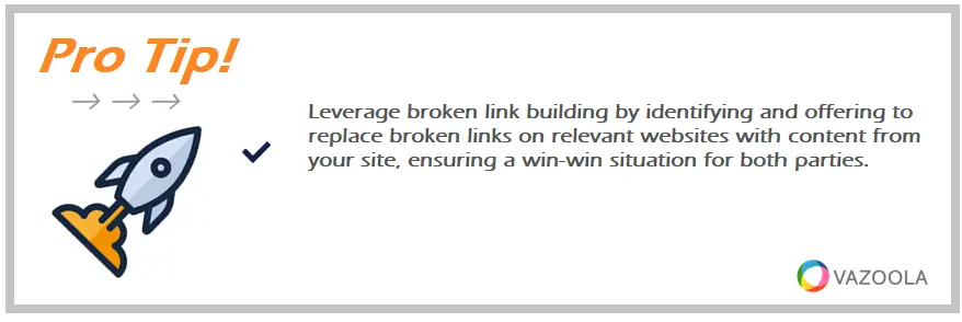 Leverage broken link building