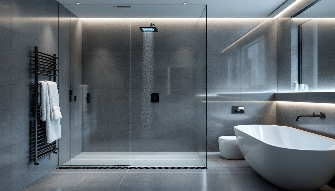 A completed shower conversion project.
