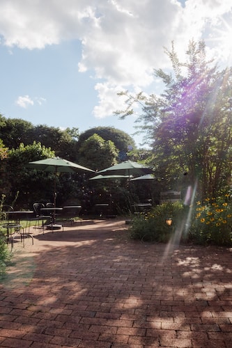 Outdoor patio at one of the best outdoor bars in Greenwich CT