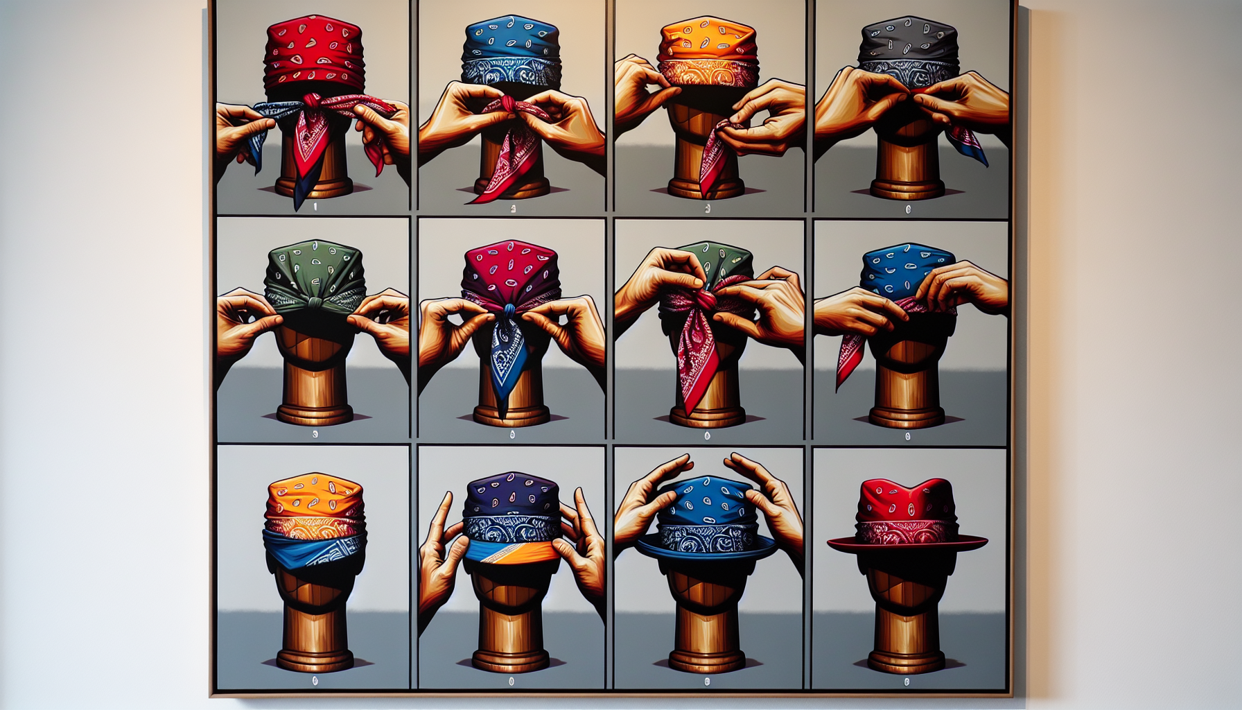Master the art of tying different bandana hat styles with step-by-step instructions