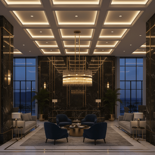 Statement crystal chandelier with cascading glass details, suited to elegant high ceiling chandelier ideas.