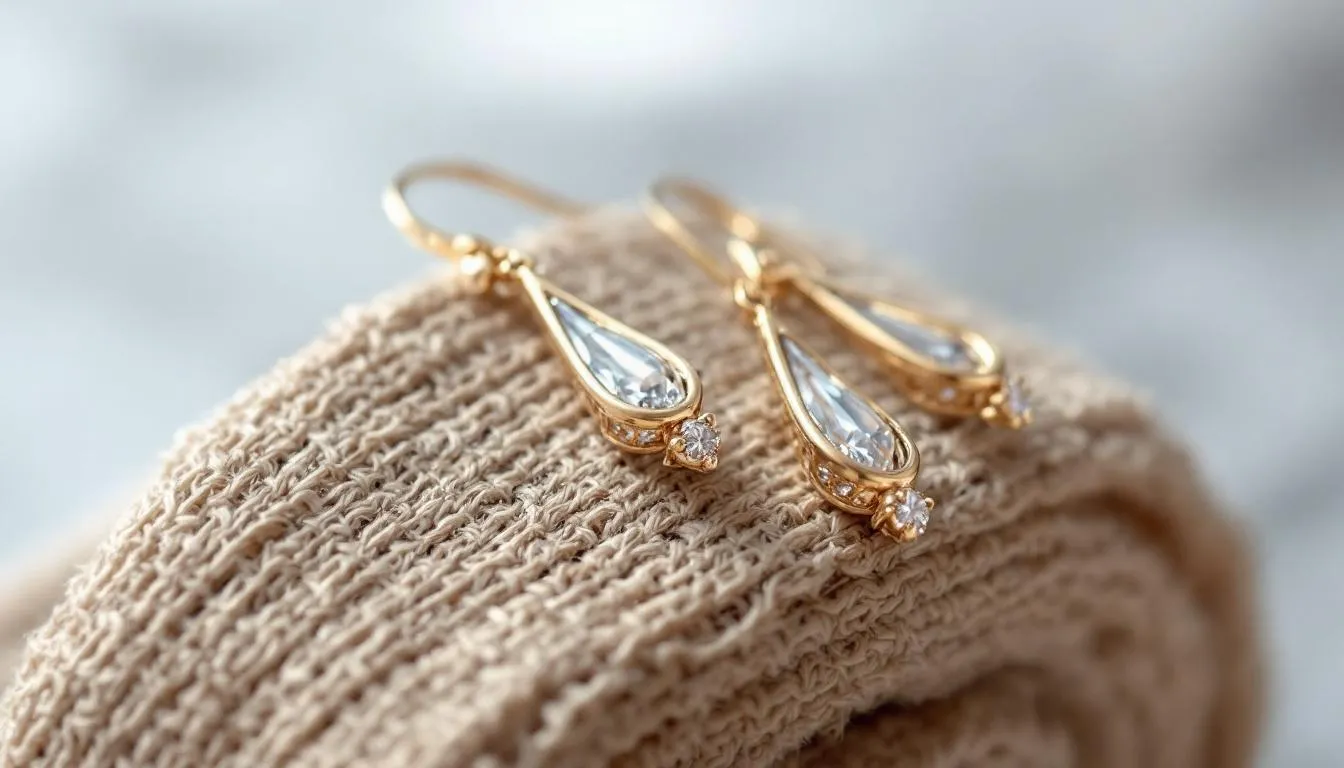 These classic dangle earrings feature beautiful rose quartz stones set in sterling silver, adorned with sparkling cubic zirconia for added elegance. Perfect as a unique gift for loved ones, these handmade earrings add length and movement to any outfit.