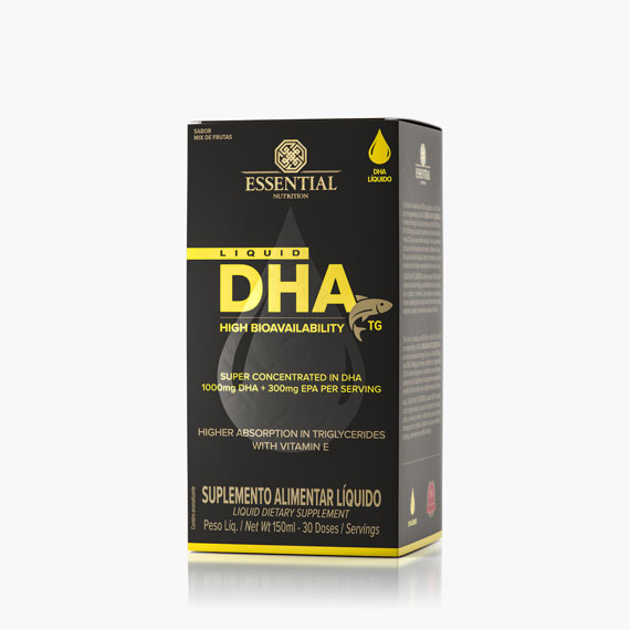 DHA ultraconcentrado líquido da Essential Nutrition. Fonte da imagem: site oficial da marca.