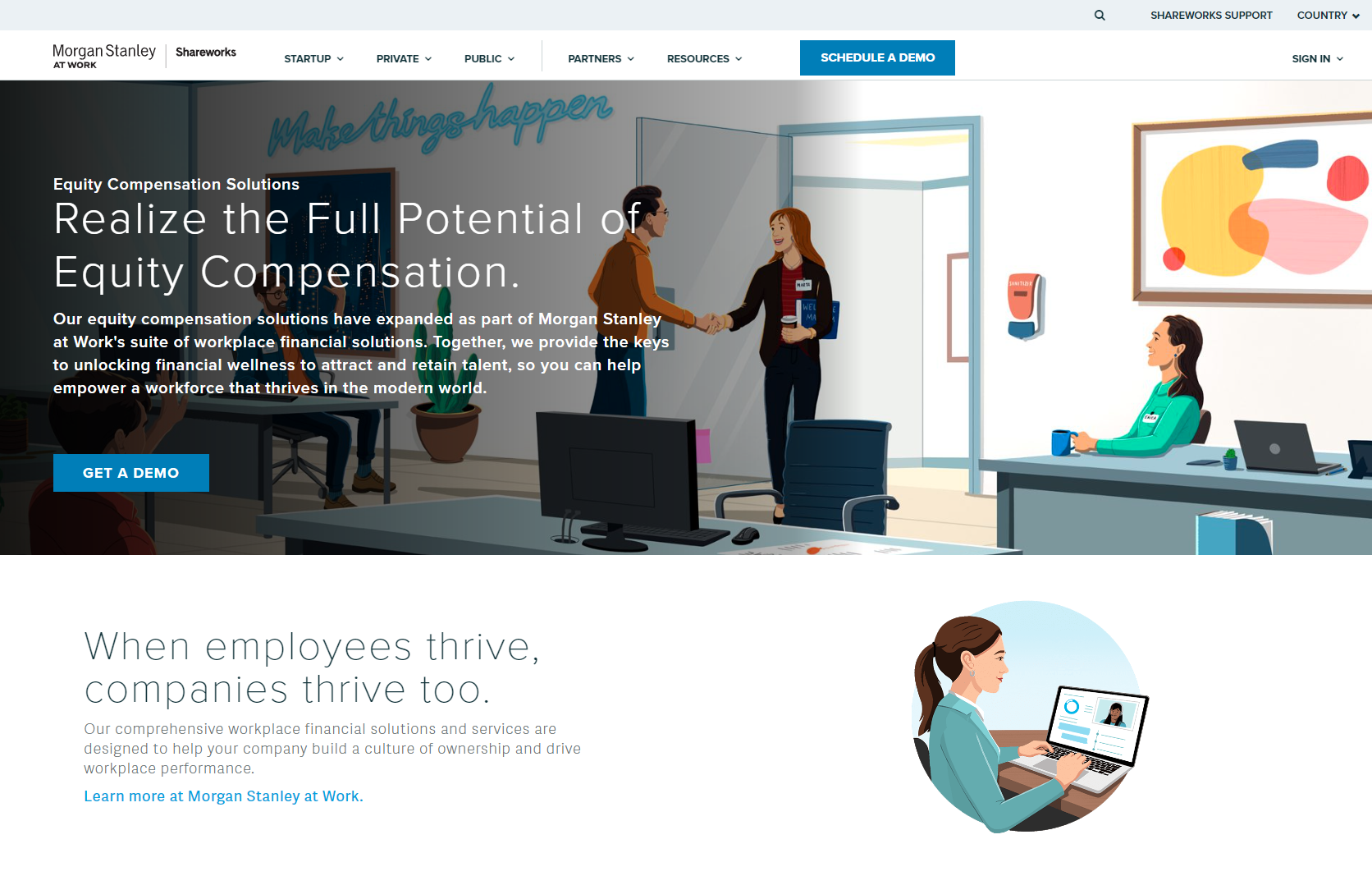 Image alt: Shareworks is a coprehensive workplace financial solution.