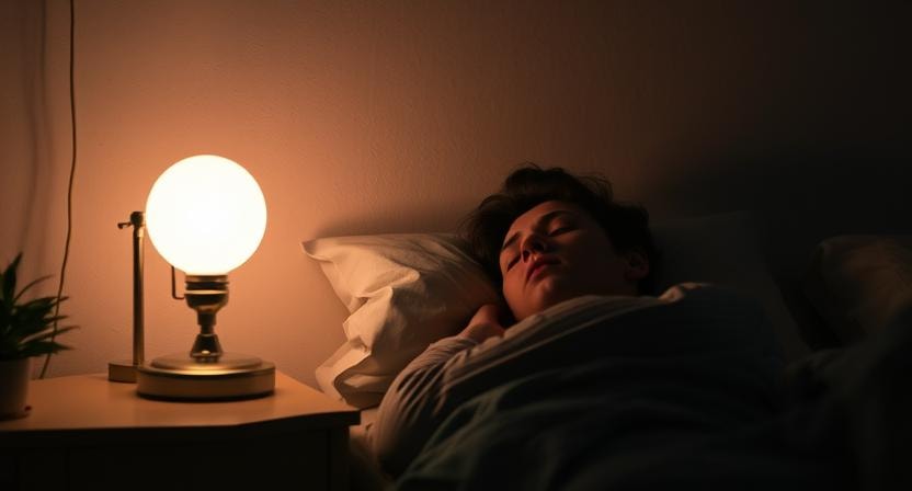 Sleeping with LED lights