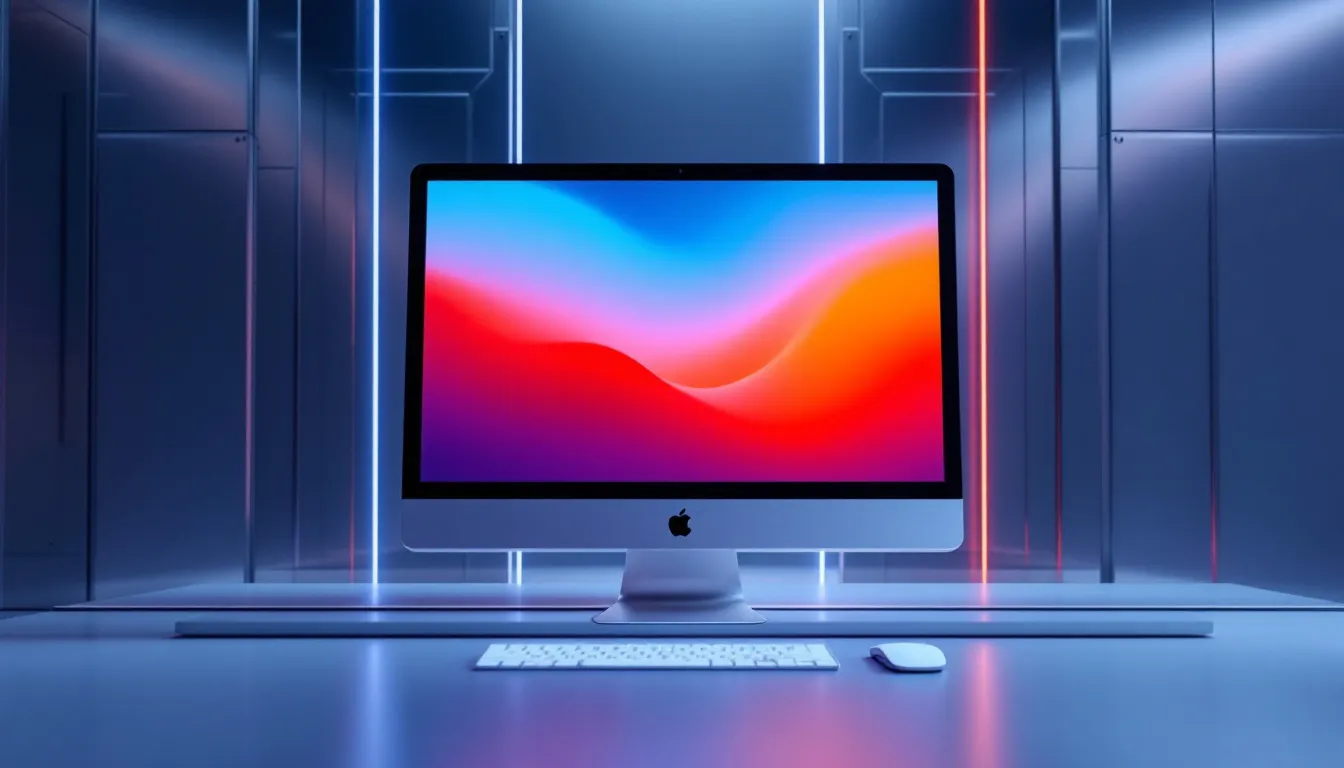 Neue iMac-Designs zeigen innovative Farben und Formen.