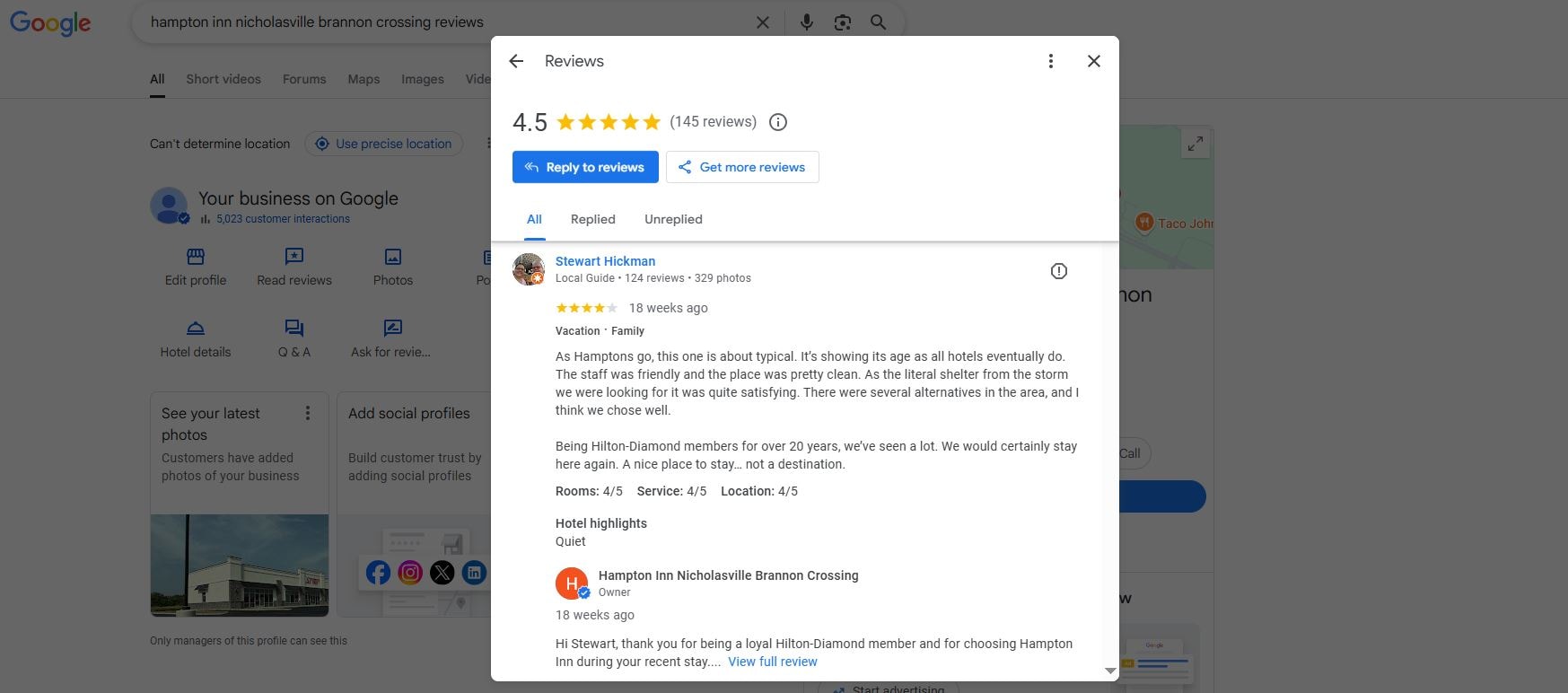 Guest Review of Hampton Inn Nicholasville as one of the hotels close to distillery district