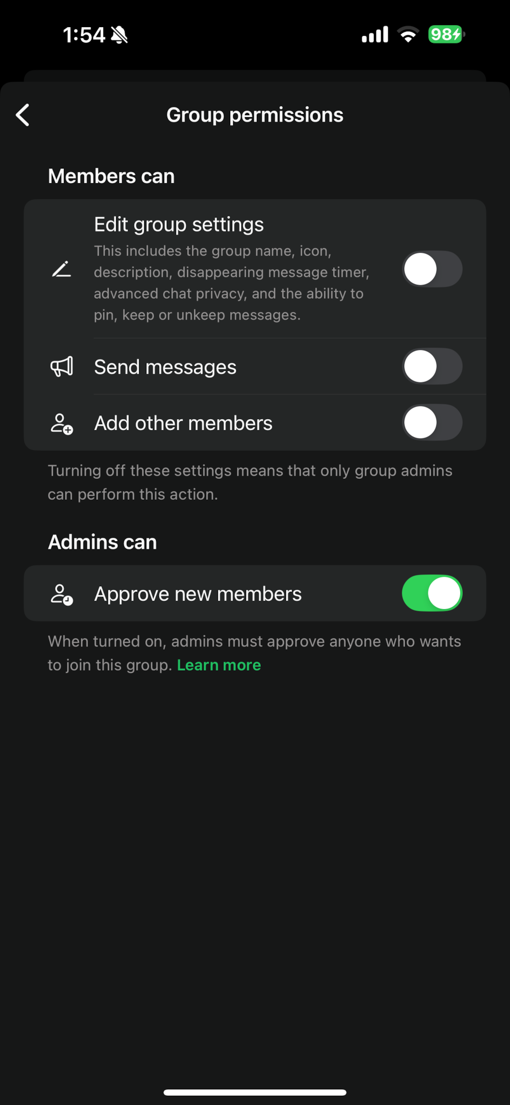 Step 5: Set admin controls and privacy
