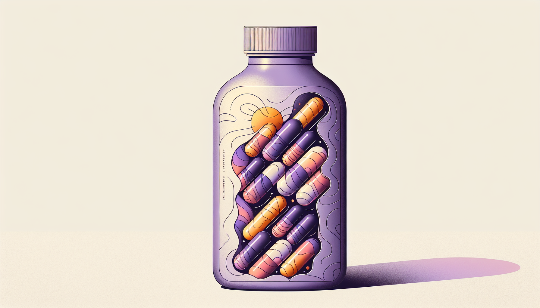 Een flesje met supplementen voor de overgang