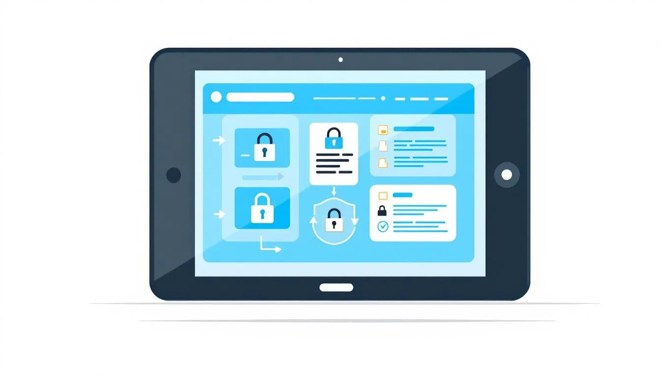 Chiffrement des données sur tablette pour assurer la sécurité des informations.
