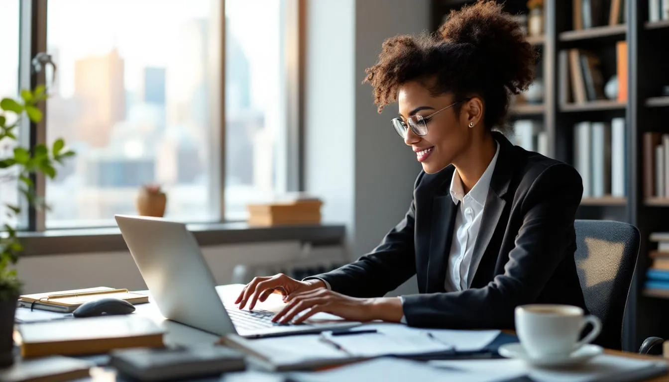 The image depicts a vibrant digital marketing landscape, showcasing various online marketing strategies such as social media marketing, search engine optimisation, and email marketing. It illustrates how businesses can leverage digital channels to attract potential customers and achieve their marketing goals through effective digital marketing services.