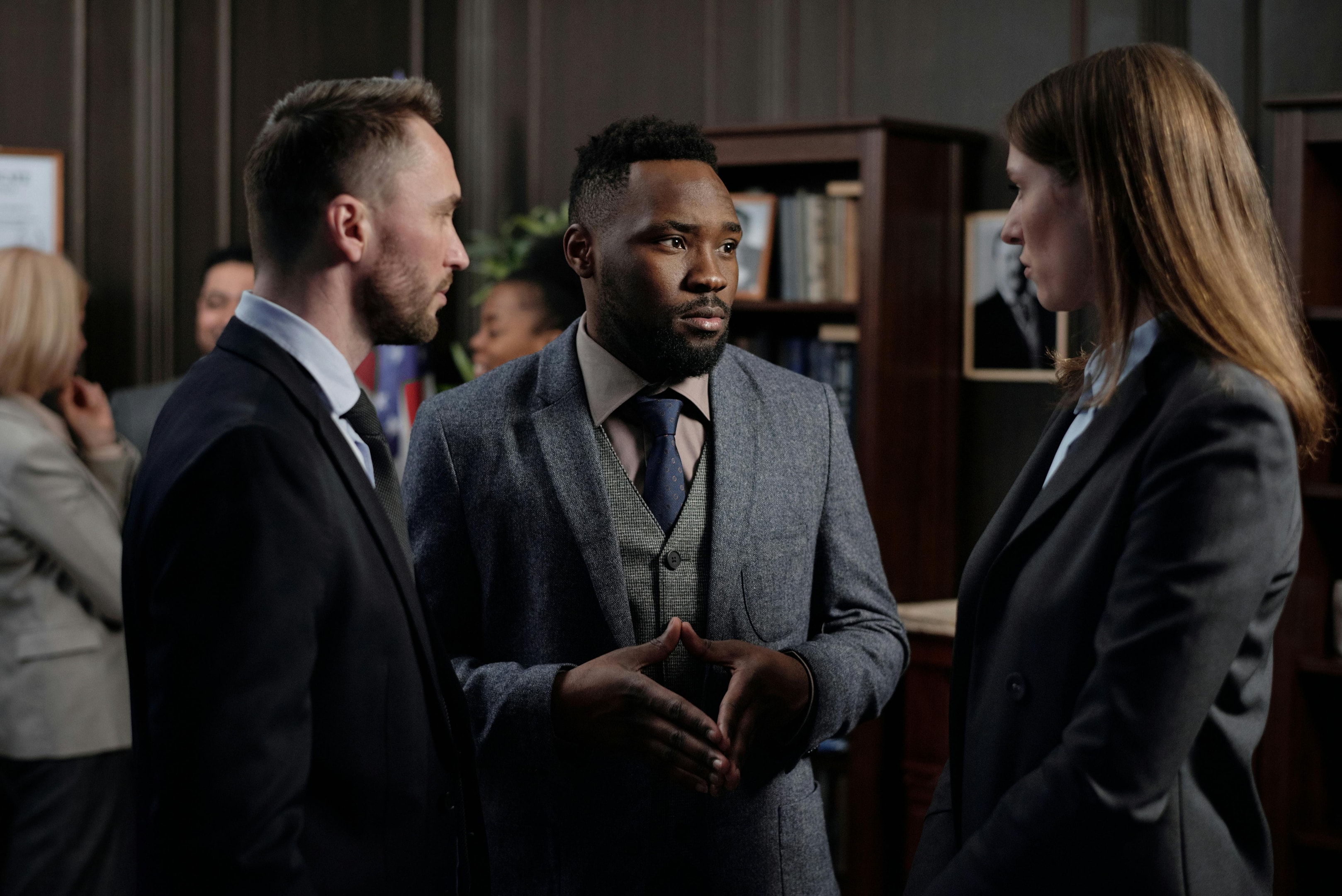 Real estate investor meets with trusted probate attorney to discuss a possible real estate transaction.