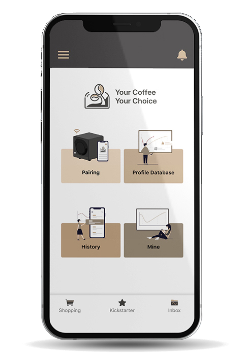 Sandbox mobile app for Smart R1 home coffee roasters