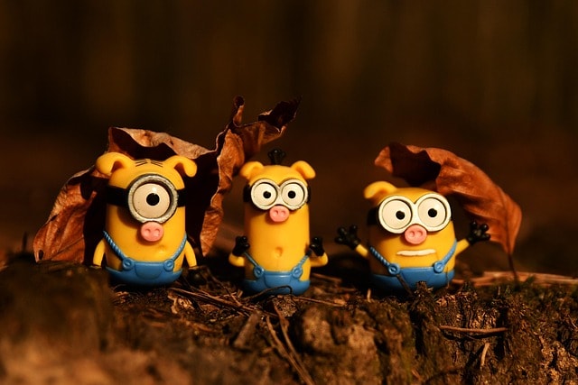 minion, funny, toys, cute, small holes for the mouth and eyes, use pipe cleaners for their hair