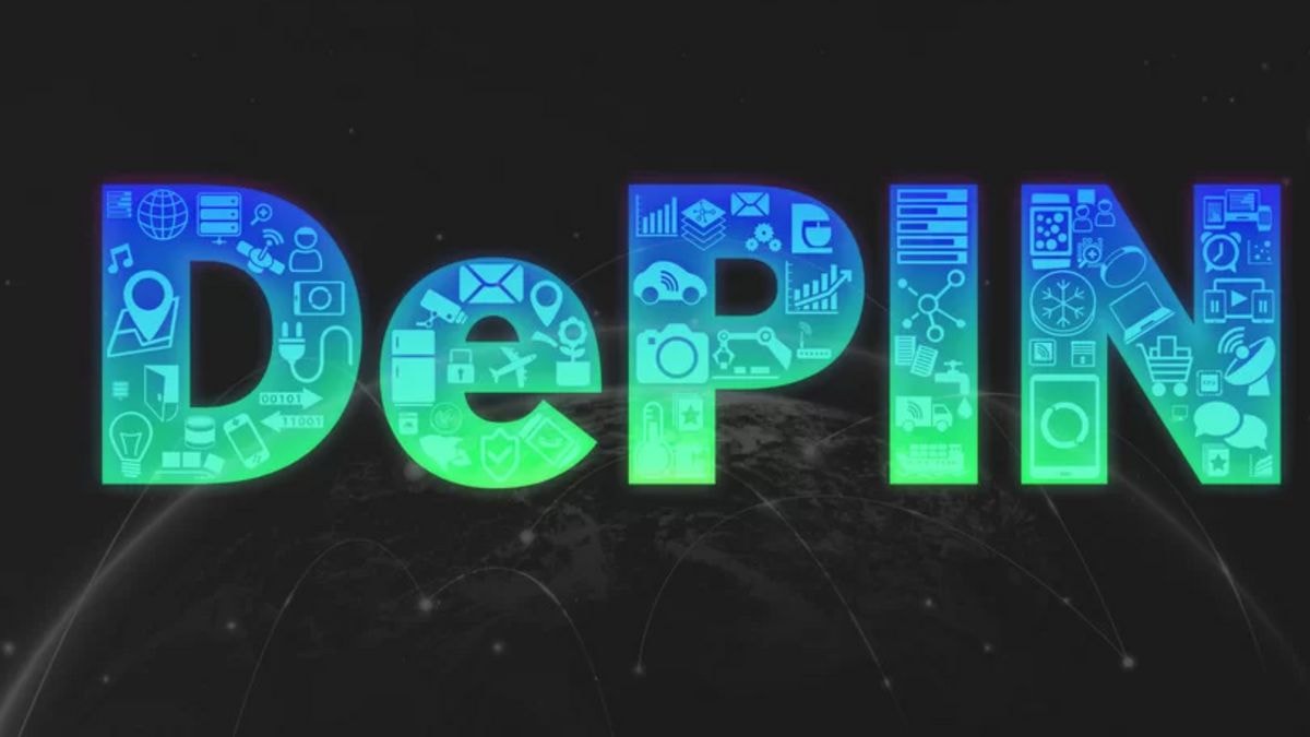 Prominent use cases of DePIN highlighted by a colorful DePIN logo.