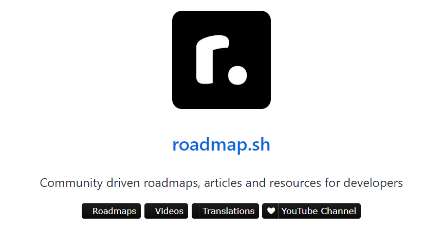 Repositório GitHub kamranahmedse/developer-roadmap