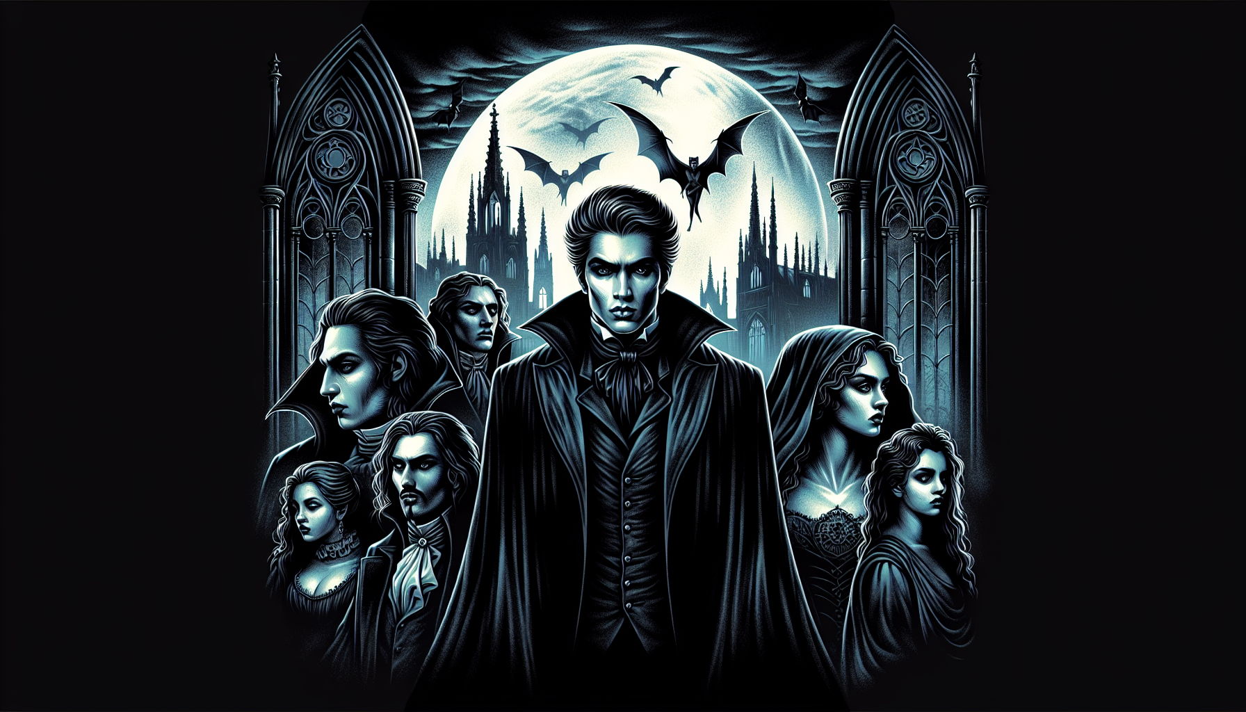 Illustration of vampire characters from Anne Rice's novels